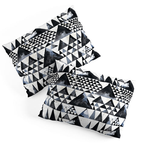 Ninola Design Japandi Geometric Triangles Pillow Shams