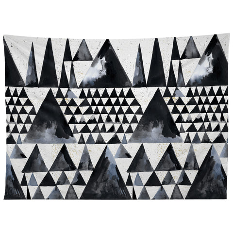 Ninola Design Japandi Geometric Triangles Tapestry