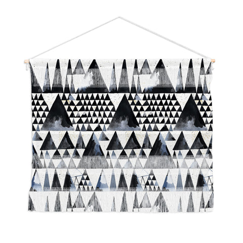 Ninola Design Japandi Geometric Triangles Wall Hanging Landscape