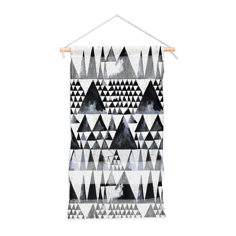 Ninola Design Japandi Geometric Triangles Wall Hanging Portrait