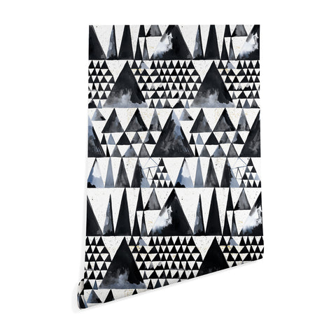 Ninola Design Japandi Geometric Triangles Wallpaper