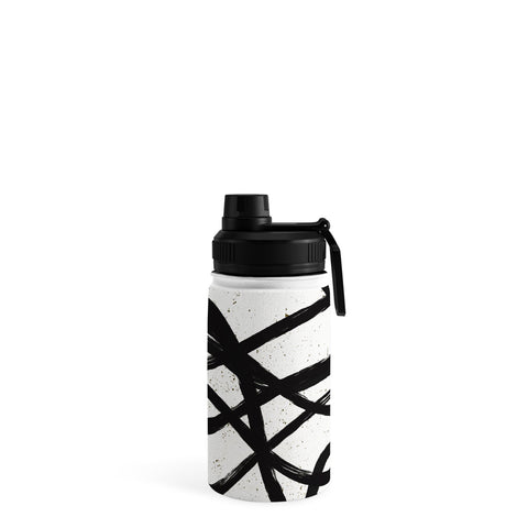 Ninola Design Japandi Minimal Black Marker Water Bottle