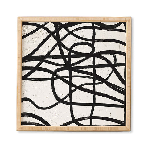 Ninola Design Japandi Minimal Black Marker Framed Wall Art