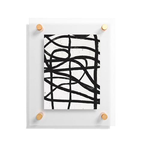 Ninola Design Japandi Minimal Black Marker Floating Acrylic Print