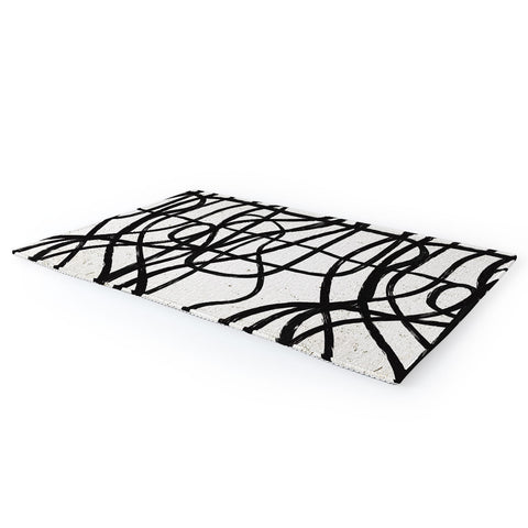 Ninola Design Japandi Minimal Black Marker Area Rug