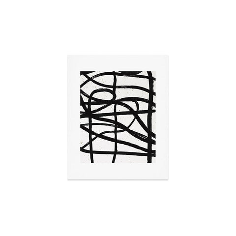 Ninola Design Japandi Minimal Black Marker Art Print
