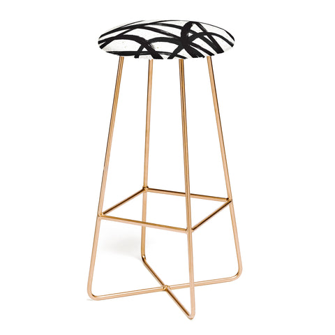 Ninola Design Japandi Minimal Black Marker Bar Stool