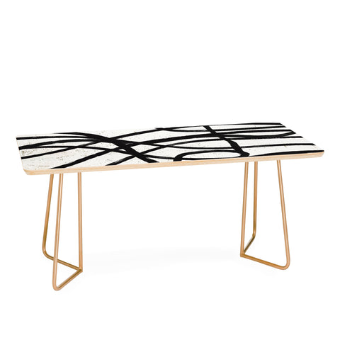 Ninola Design Japandi Minimal Black Marker Coffee Table