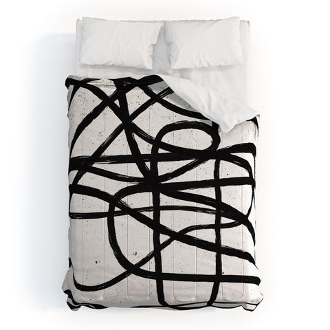 Ninola Design Japandi Minimal Black Marker Comforter