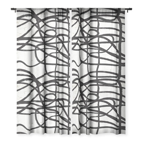 Ninola Design Japandi Minimal Black Marker Sheer Non Repeat