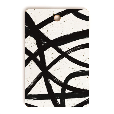 Ninola Design Japandi Minimal Black Marker Cutting Board Rectangle