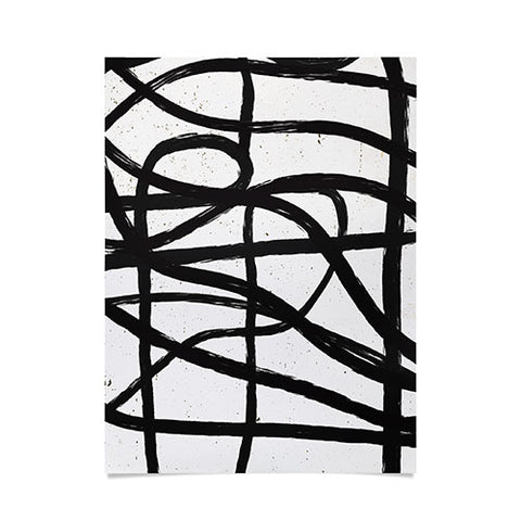 Ninola Design Japandi Minimal Black Marker Poster