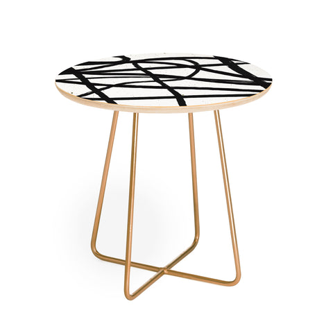 Ninola Design Japandi Minimal Black Marker Round Side Table