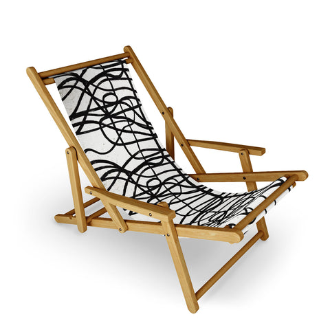 Ninola Design Japandi Minimal Black Marker Sling Chair