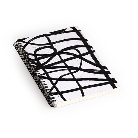 Ninola Design Japandi Minimal Black Marker Spiral Notebook