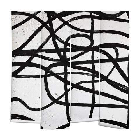 Ninola Design Japandi Minimal Black Marker Wall Mural