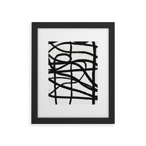 Ninola Design Japandi Minimal Black Marker Framed Art Print