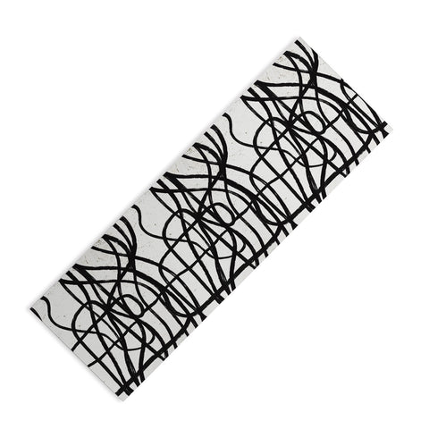 Ninola Design Japandi Minimal Black Marker Yoga Mat