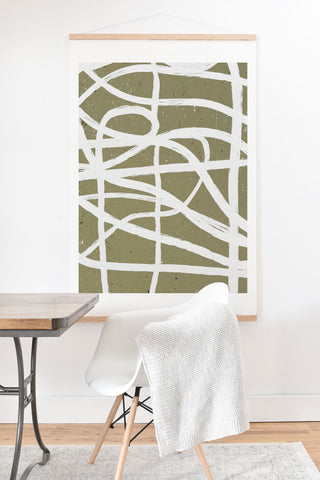 Ninola Design Japandi Minimal Marker Beige Art Print And Hanger