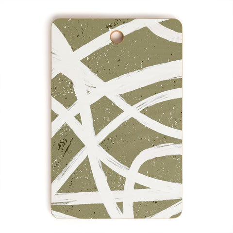 Ninola Design Japandi Minimal Marker Beige Cutting Board Rectangle