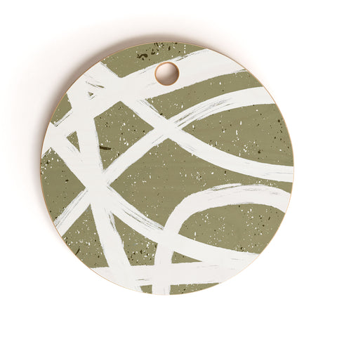 Ninola Design Japandi Minimal Marker Beige Cutting Board Round