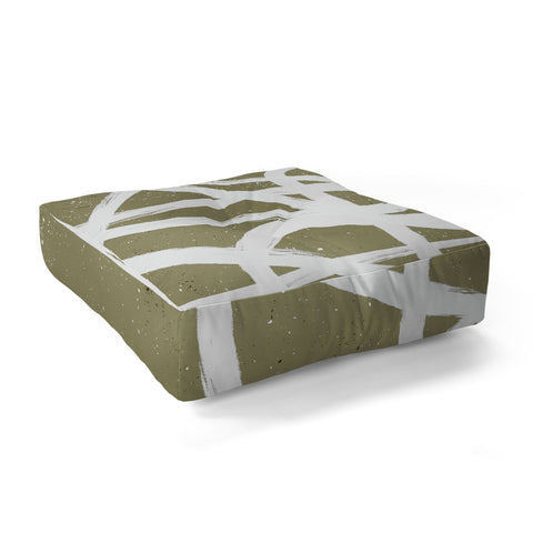 Ninola Design Japandi Minimal Marker Beige Floor Pillow Square