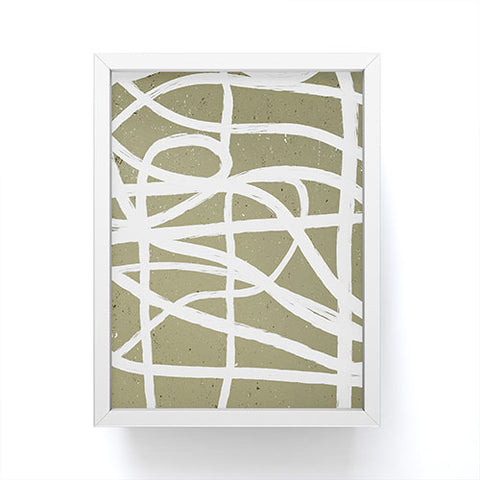 Ninola Design Japandi Minimal Marker Beige Framed Mini Art Print