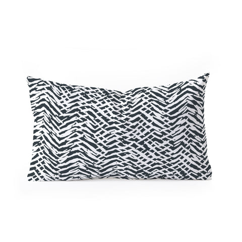 Ninola Design Japandi Texture Marks Oblong Throw Pillow