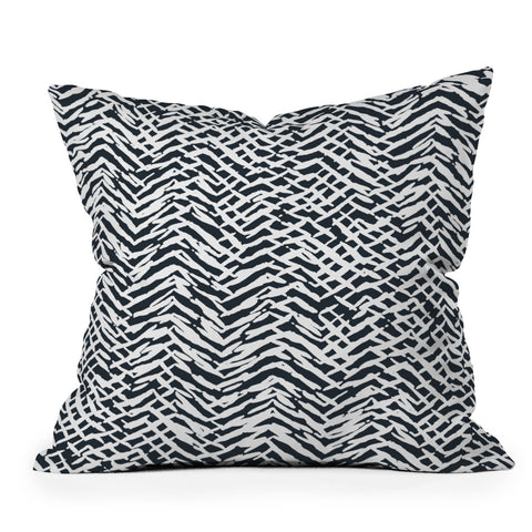 Ninola Design Japandi Texture Marks Throw Pillow
