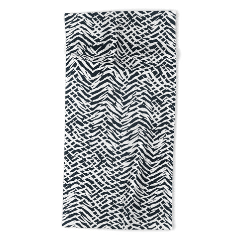 Ninola Design Japandi Texture Marks Beach Towel