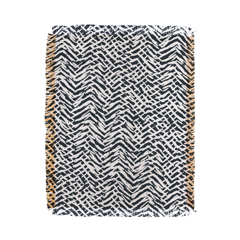Ninola Design Japandi Texture Marks Throw Blanket