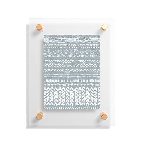 Ninola Design Jersey Wool Garlands Teal Floating Acrylic Print