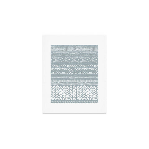 Ninola Design Jersey Wool Garlands Teal Art Print