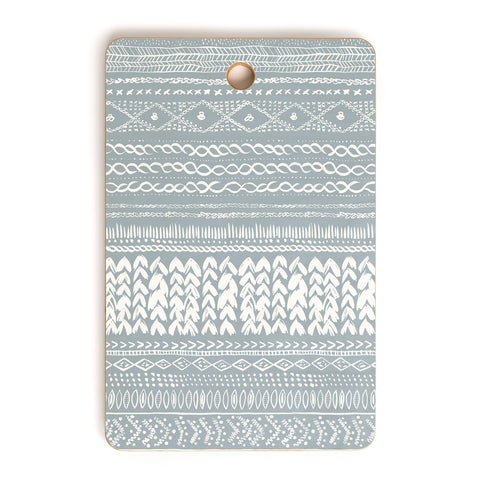 Ninola Design Jersey Wool Garlands Teal Cutting Board Rectangle