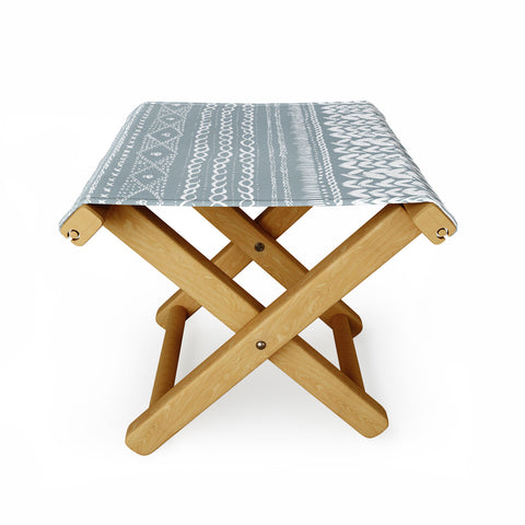 Ninola Design Jersey Wool Garlands Teal Folding Stool