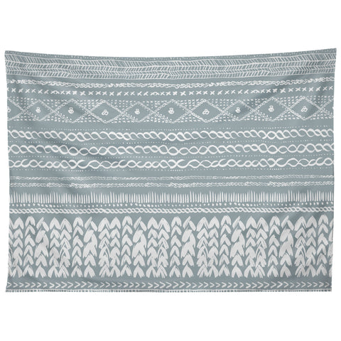 Ninola Design Jersey Wool Garlands Teal Tapestry