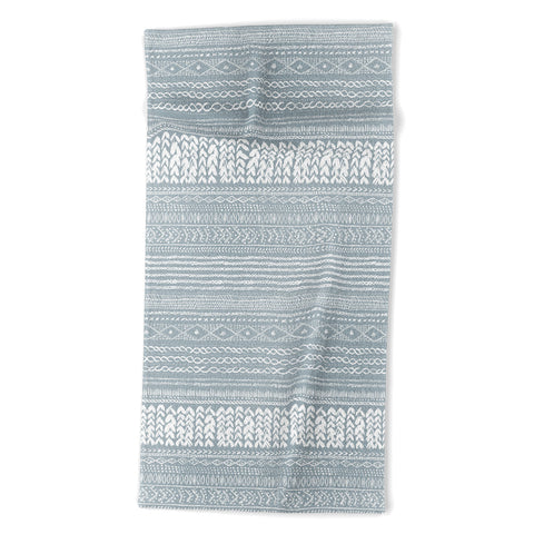Ninola Design Jersey Wool Garlands Teal Beach Towel