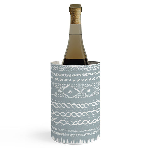 Ninola Design Jersey Wool Garlands Teal Wine Chiller