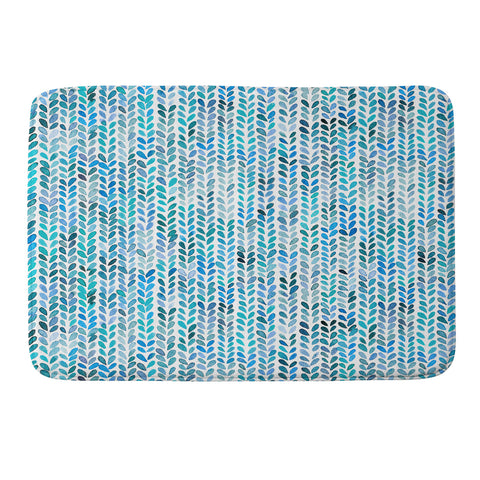 Ninola Design Knit texture Blue Memory Foam Bath Mat