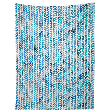 Ninola Design Knit texture Blue Tapestry