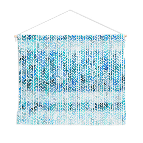 Ninola Design Knit texture Blue Wall Hanging Landscape