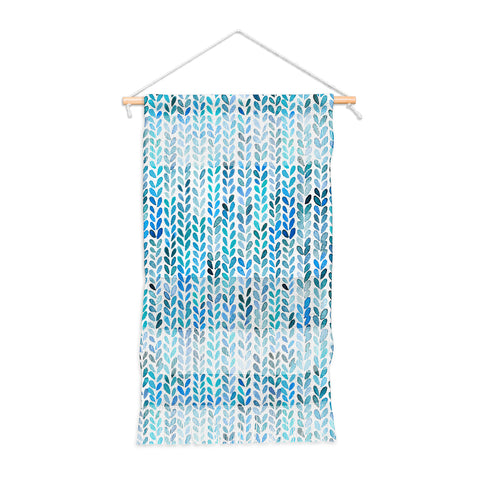 Ninola Design Knit texture Blue Wall Hanging Portrait
