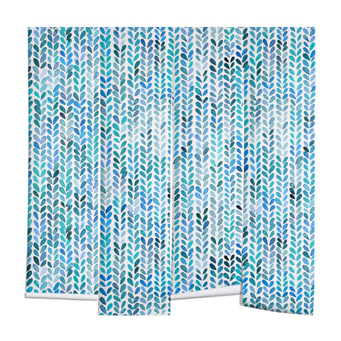 Ninola Design Knit texture Blue Wall Mural