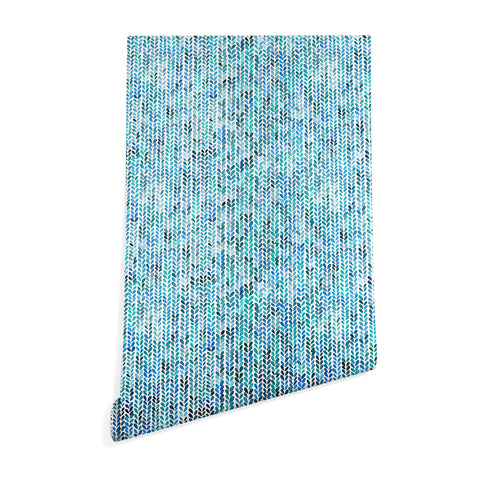 Ninola Design Knit texture Blue Wallpaper