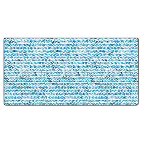 Ninola Design Knit texture Blue Desk Mat