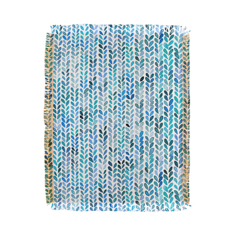Ninola Design Knit texture Blue Throw Blanket