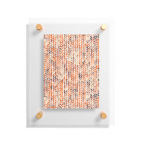 Ninola Design Knit texture Gold Orange Floating Acrylic Print
