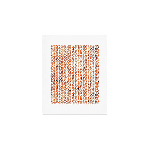 Ninola Design Knit texture Gold Orange Art Print