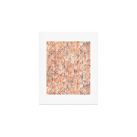 Ninola Design Knit texture Gold Orange Art Print