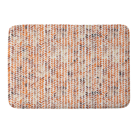 Ninola Design Knit texture Gold Orange Memory Foam Bath Mat